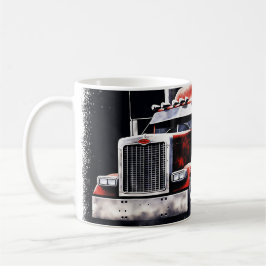 Amerikanische Flagge Semi Truck Kaffeetasse