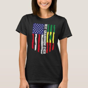 Amerikanische Flagge & Senegal-Flagge Beste Großmu T-Shirt