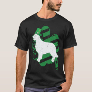 Amerikanische Flagge Shamrock Golden Retriever Hun T-Shirt