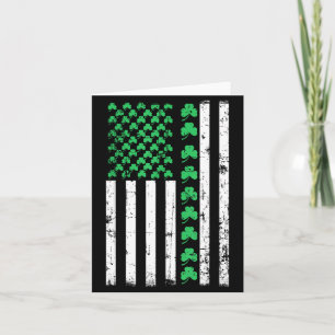 Amerikanische Flagge Shamrocks St Patricks Day Vin Karte