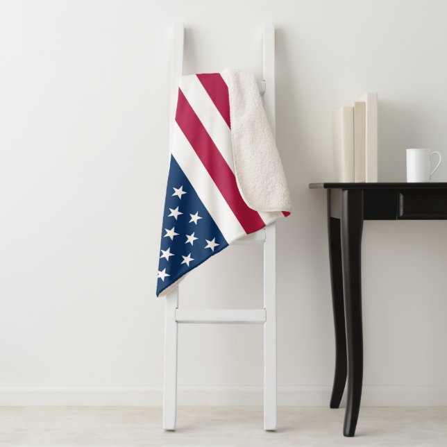 Amerikanische Flagge Sherpadecke (Beispiel)