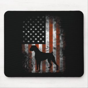 Amerikanische Flagge Shirt USA 4. Juli Hundeschenk Mousepad