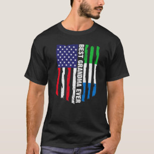 Amerikanische Flagge Sierra Leone beste Oma je T-Shirt