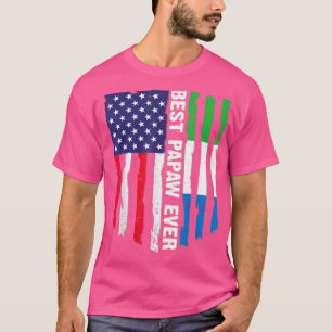 Amerikanische Flagge Sierra Leone Flag Beste Papa- T-Shirt