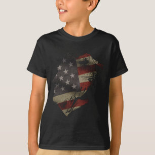 Amerikanische Flagge Silhouette von Präsident Dona T-Shirt