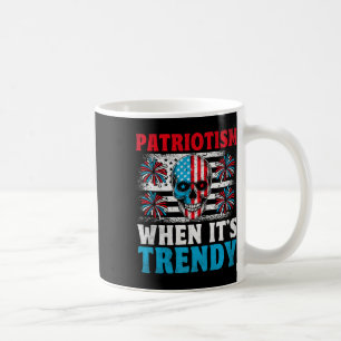 Amerikanische Flagge Skull Patriot Skeletto Unabhä Kaffeetasse