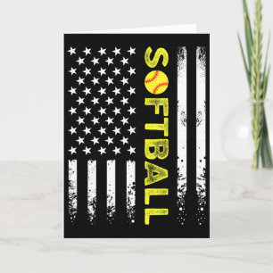 Amerikanische Flagge Softll Team Für Frauen Mädche Karte