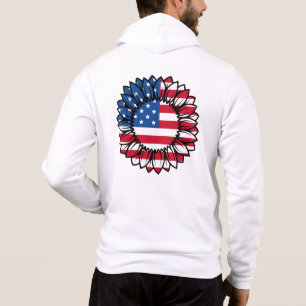 Amerikanische Flagge Sonnenblume-32222 Hoodie