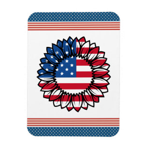 Amerikanische Flagge Sonnenblume-32222 Magnet