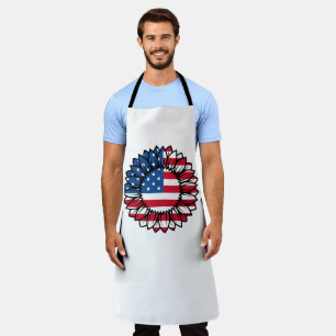 Amerikanische Flagge Sonnenblume-32222 Schürze