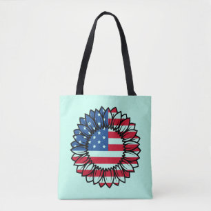Amerikanische Flagge Sonnenblume-32222 Tasche