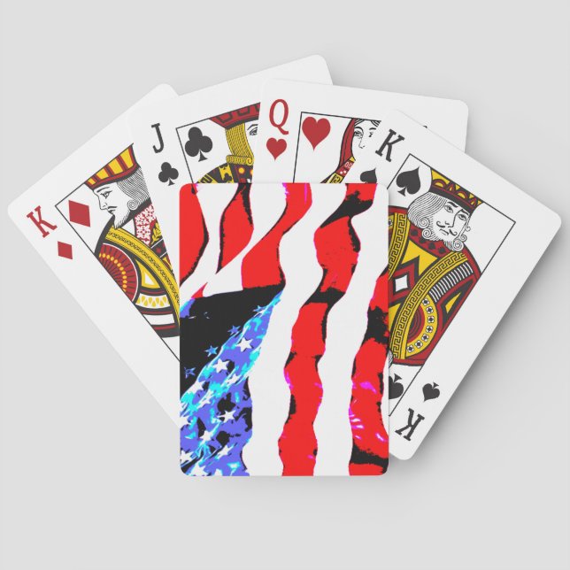 Amerikanische Flagge Spielkarten (Rückseite)