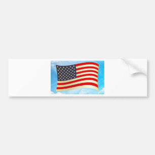 Amerikanische Flagge spielt Autoaufkleber