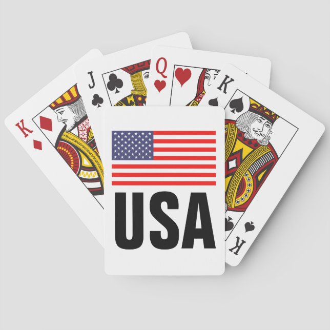 Amerikanische Flagge spielt personalisierte Gesche Spielkarten (Rückseite)