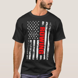 Amerikanische Flagge Sportpatentiotische Rotation T-Shirt