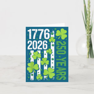 Amerikanische Flagge St. Patricks Tag Vintage Iris Karte