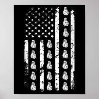 Amerikanische Flagge Steaks Essen USA Patriotismus Poster