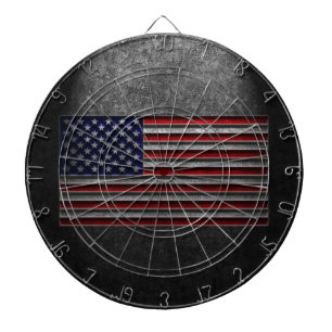 Amerikanische Flagge Steinstruktur Dartscheibe