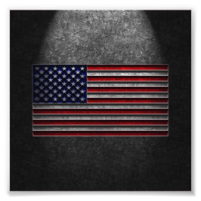 Amerikanische Flagge Steinstruktur Fotodruck (Vorne)