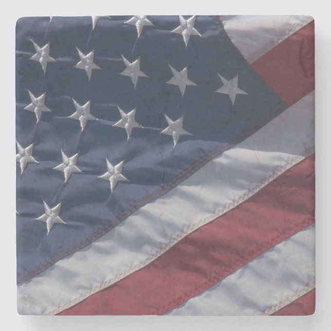 Amerikanische Flagge Steinuntersetzer (Vorderseite)