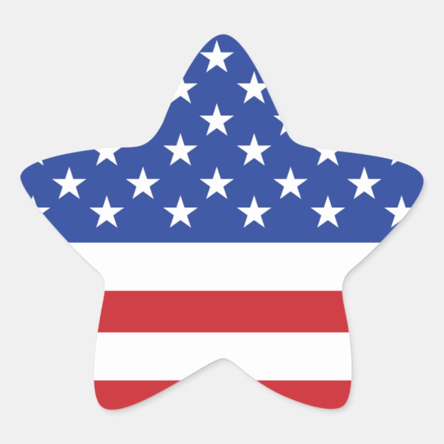 Amerikanische Flagge Stern-Aufkleber (Vorderseite)