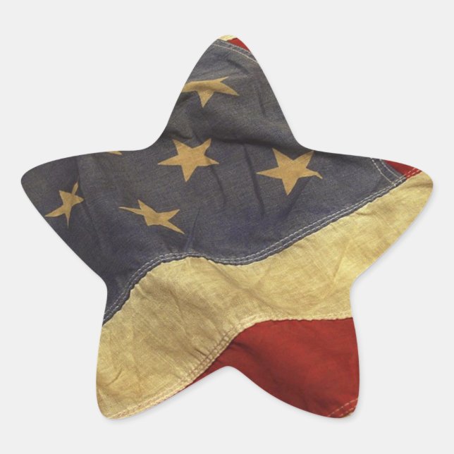 Amerikanische Flagge Stern-Aufkleber (Vorderseite)