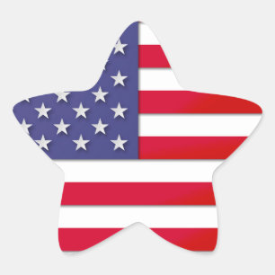 Amerikanische Flagge Stern-Aufkleber