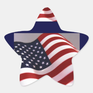 AMERIKANISCHE FLAGGE  Stern-Aufkleber