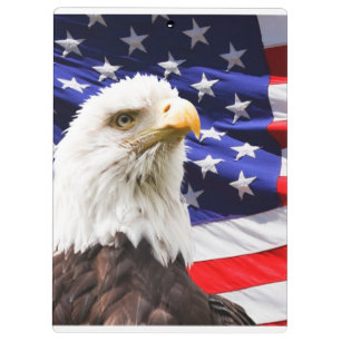 Amerikanische Flagge Sterne Streifen Adler Vogel T Klemmbrett