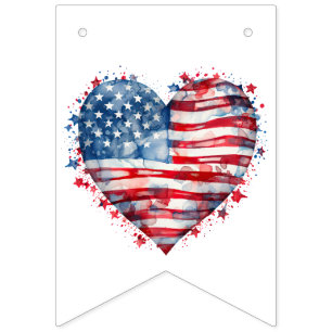 Amerikanische Flagge Sterne Streifen Herz Patrioti