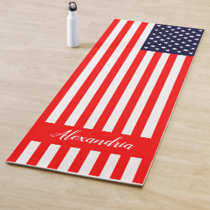 Amerikanische Flagge Sterne und Streifen USA Yoga Yogamatte