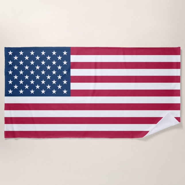 Amerikanische Flagge Strandtuch (Vorderseite)