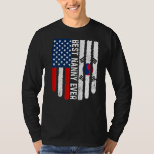 Amerikanische Flagge Südkorea Beste Jungfrau je Fa T-Shirt