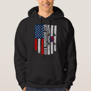 Amerikanische Flagge Südkorea Flagge Beste Großmut Hoodie