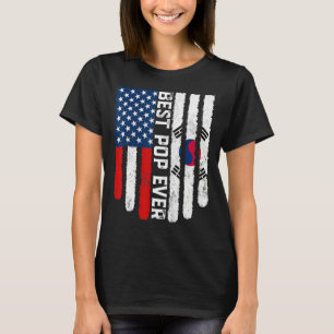 Amerikanische Flagge Südkorea Flagge Bester Pop je T-Shirt