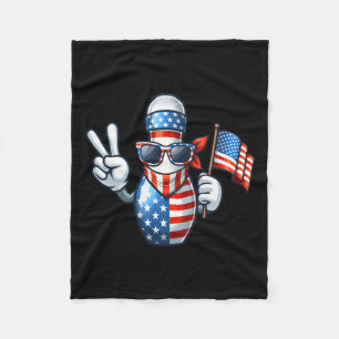 Amerikanische Flagge Sungles 4. Juli Bowler Fleecedecke
