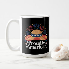 Amerikanische Flagge Sunhat - stolz amerikanisch Kaffeetasse