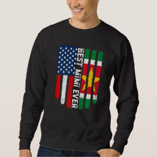 Amerikanische Flagge & Suriname-Flagge Beste Mimi- Sweatshirt