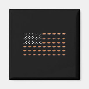 Amerikanische Flagge Süßkartoffel USA Patriotismus Magnet