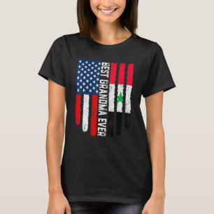 Amerikanische Flagge Syrien Flagge Beste Oma-je-Fa T-Shirt