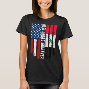 Amerikanische Flagge Syrien Flagge Bester Single M T-Shirt