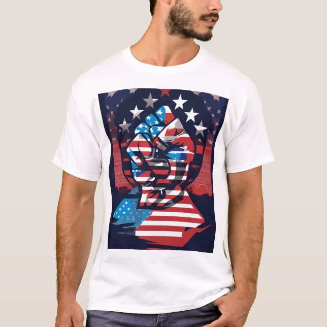 Amerikanische Flagge T-Shirt (Vorderseite)