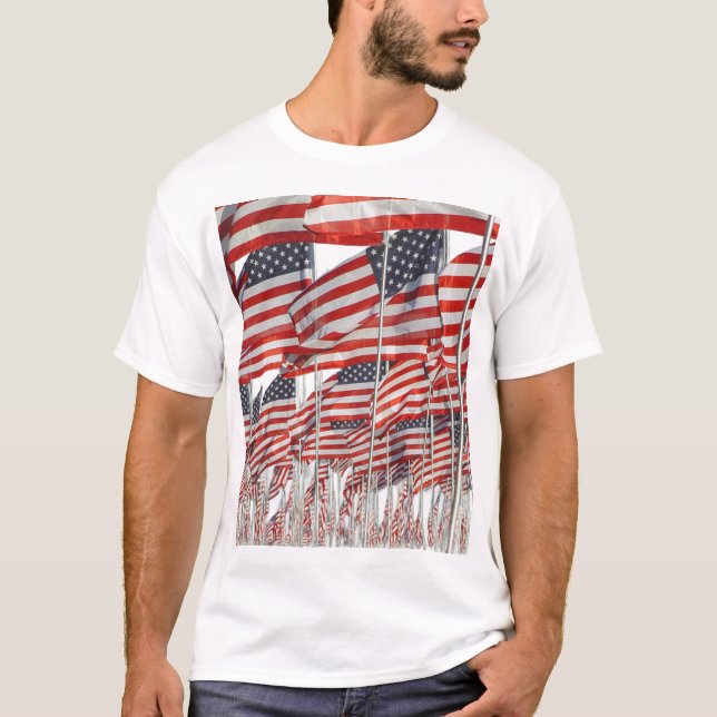 Amerikanische Flagge T-Shirt (Vorderseite)