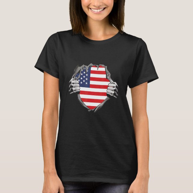 Amerikanische Flagge T-Shirt (Vorderseite)