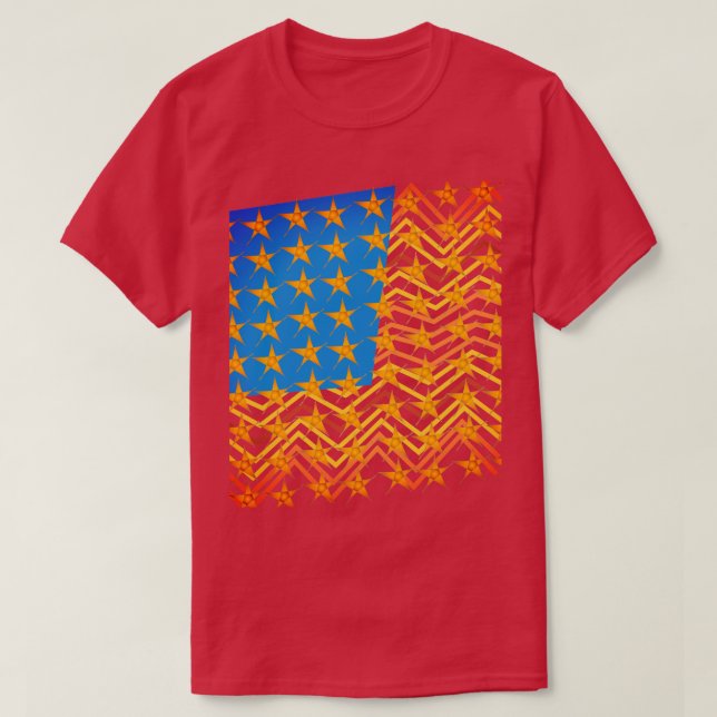 Amerikanische Flagge T-Shirt (Design vorne)