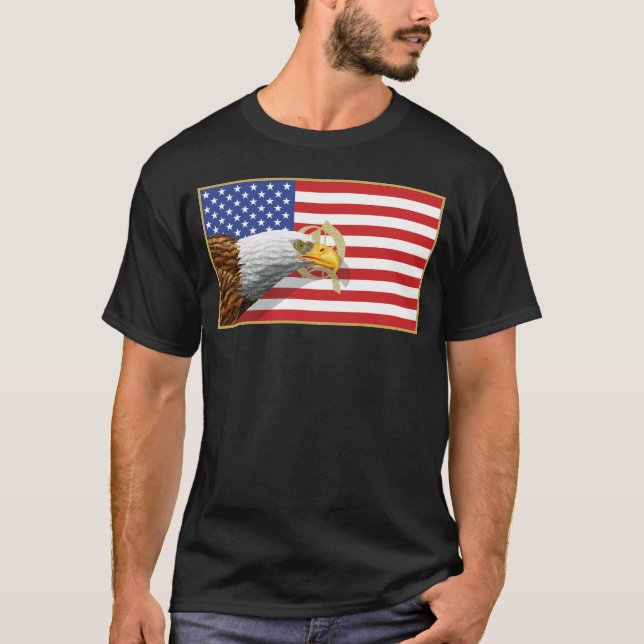 AMERIKANISCHE FLAGGE T-Shirt (Vorderseite)