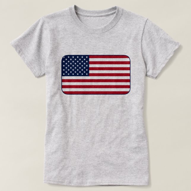 Amerikanische Flagge T-Shirt (Design vorne)