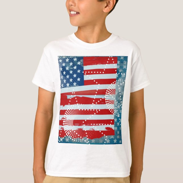 Amerikanische Flagge T-Shirt (Vorderseite)