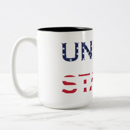 Amerikanische Flagge Text USA Zweifarbig Zweifarbige Tasse