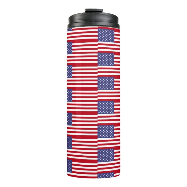 Amerikanische Flagge Thermosbecher (Vorderseite)